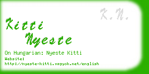 kitti nyeste business card